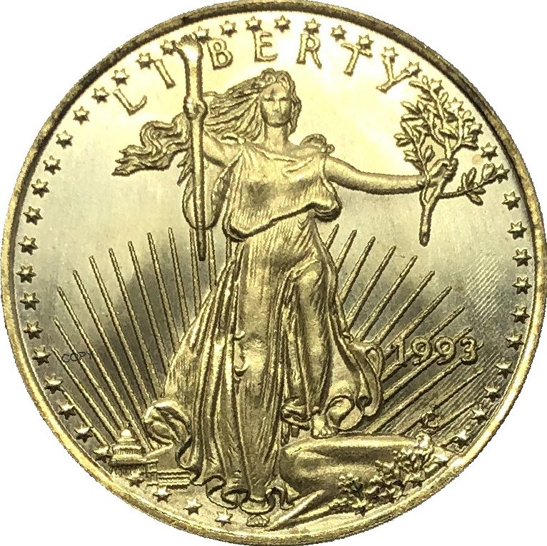 1993 United States 25 Dollar America Eagle Gold Copy Coin
