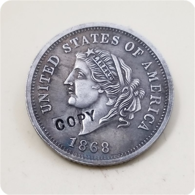 US 1868 Five Dollar Dual Denomination $5-25 Francs Copy Coins