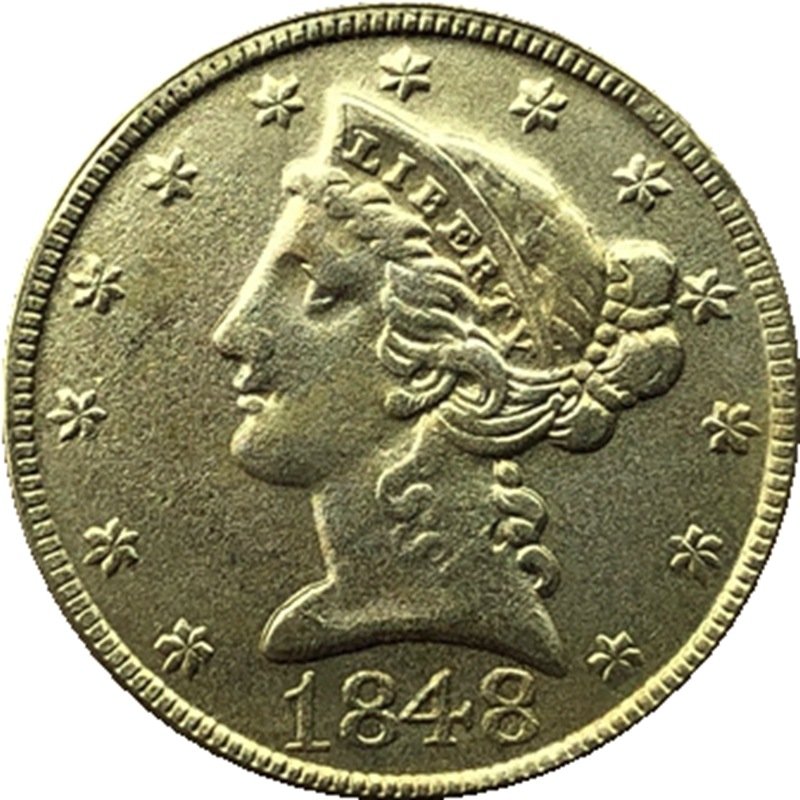 US 1848 Liberty Coronet Head Five Dollar Gold Copy Coins
