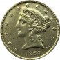 US 1860 Liberty Coronet Head Five Dollar Gold Copy Coins