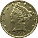 US 1883 Liberty Coronet Head Five Dollar Gold Copy Coins US 1883 Liberty Coronet Head Five Dollar Gold Copy Coins