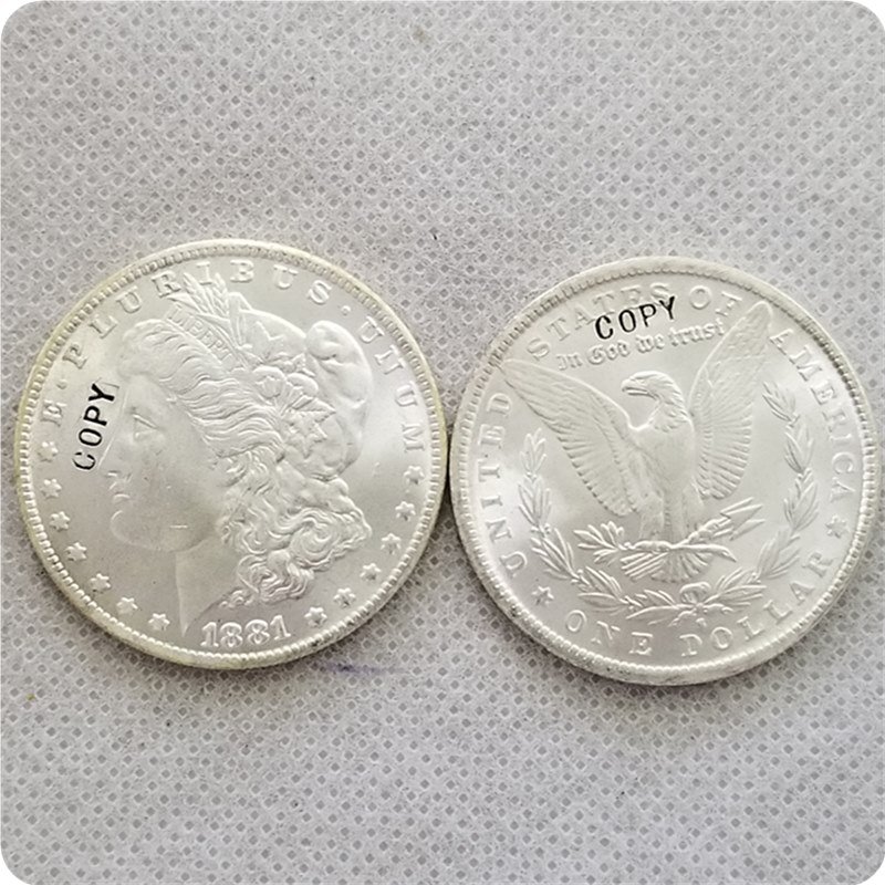 US 1881-S UNC Morgan Dollar Copy Coins