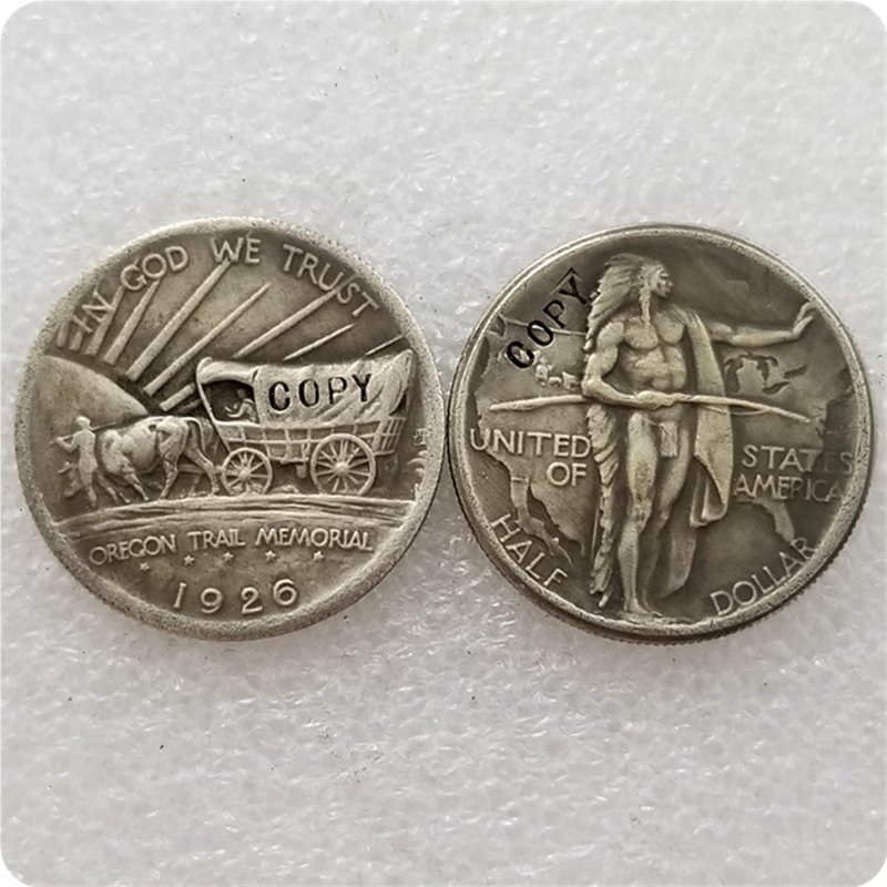 US 1926 Oregon Trail Memorial Half Dollar Copy Coins