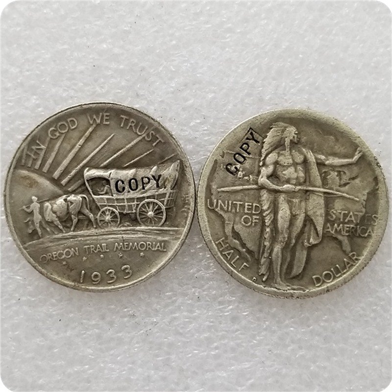 US 1933-D Oregon Trail Memorial Half Dollar Copy Coins