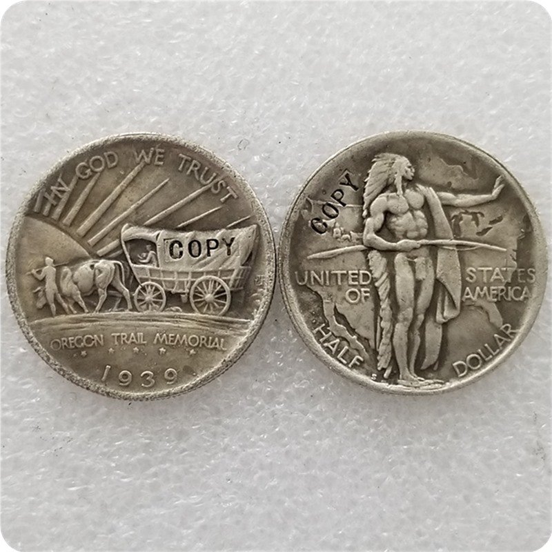 US 1939-S Oregon Trail Memorial Half Dollar Copy Coins
