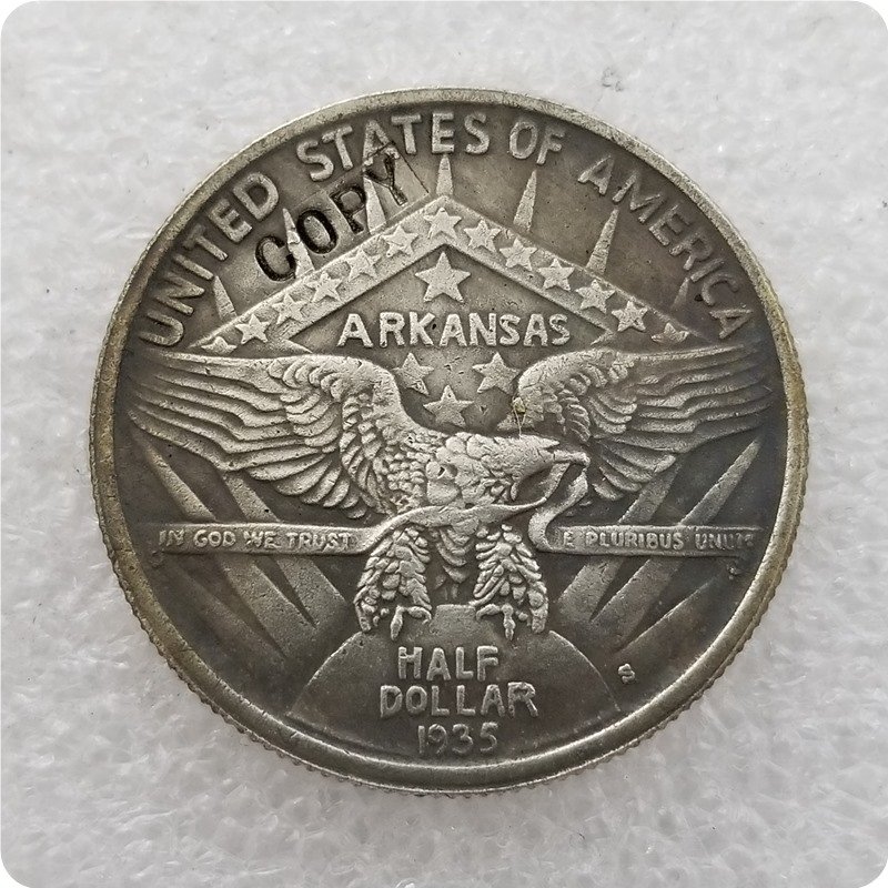 US 1935-S Arkansas Centennial Commemorative Half Dollar Copy Coins