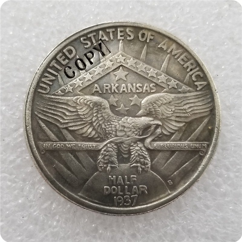 US 1937-S Arkansas Centennial Commemorative Half Dollar Copy Coins