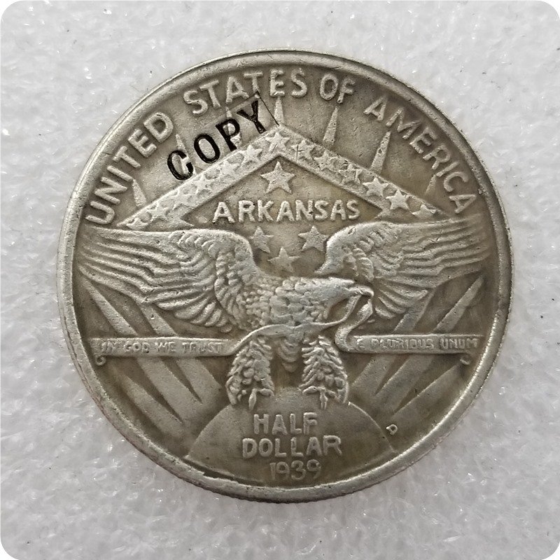 US 1939-D Arkansas Centennial Commemorative Half Dollar Copy Coins