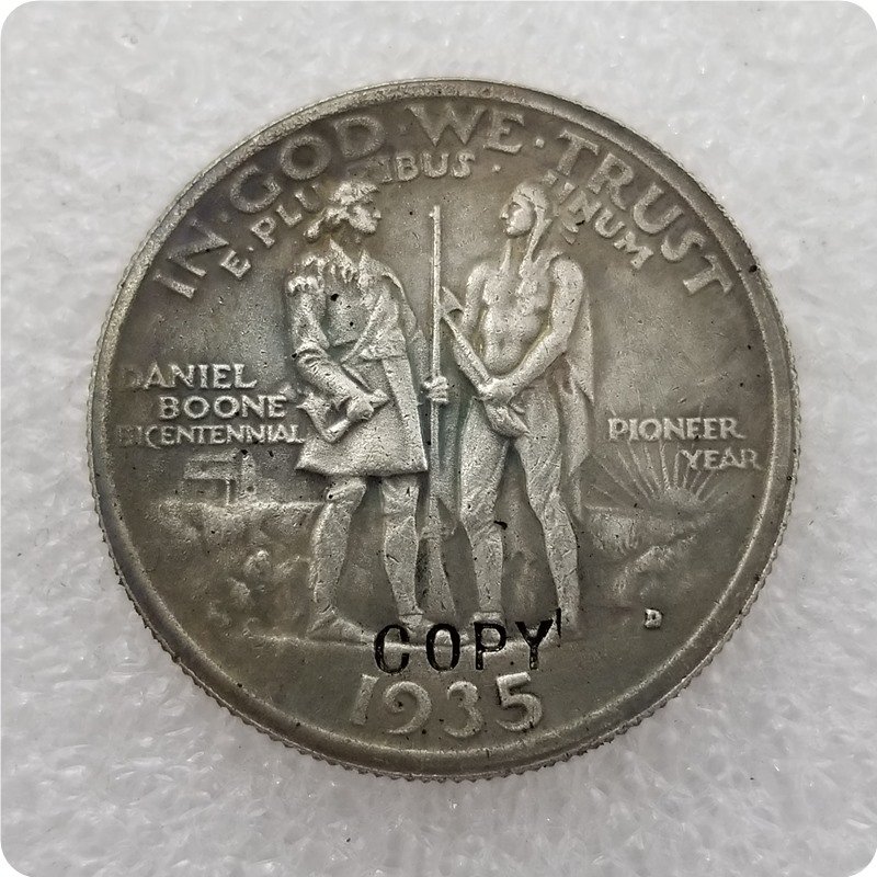 US 1935-D Daniel Boone Bicentennial Commemorative Half Dollar Copy Coins