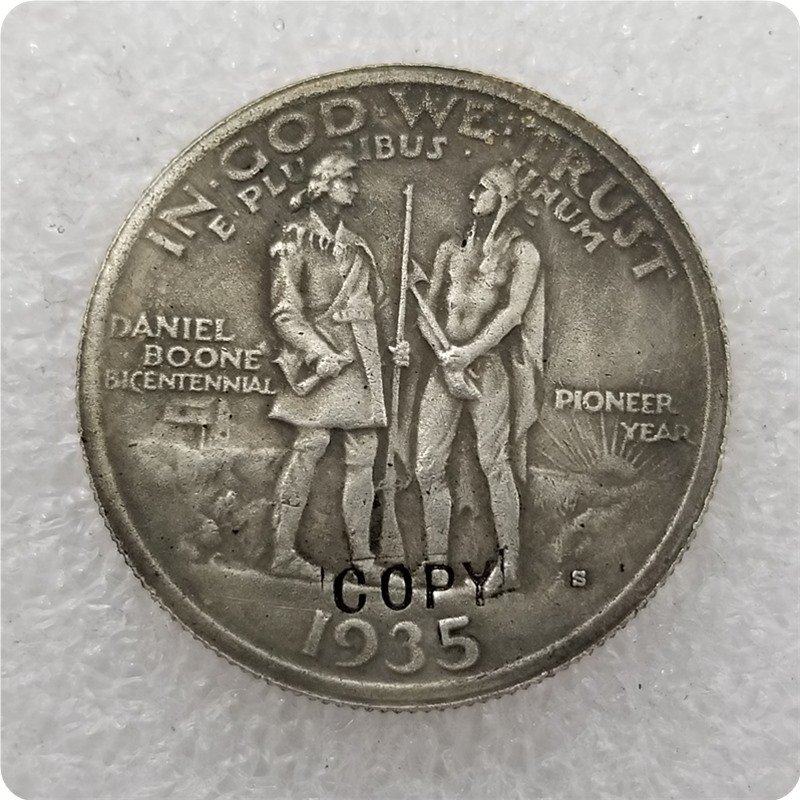 US 1935-S Daniel Boone Bicentennial Commemorative Half Dollar Copy Coins