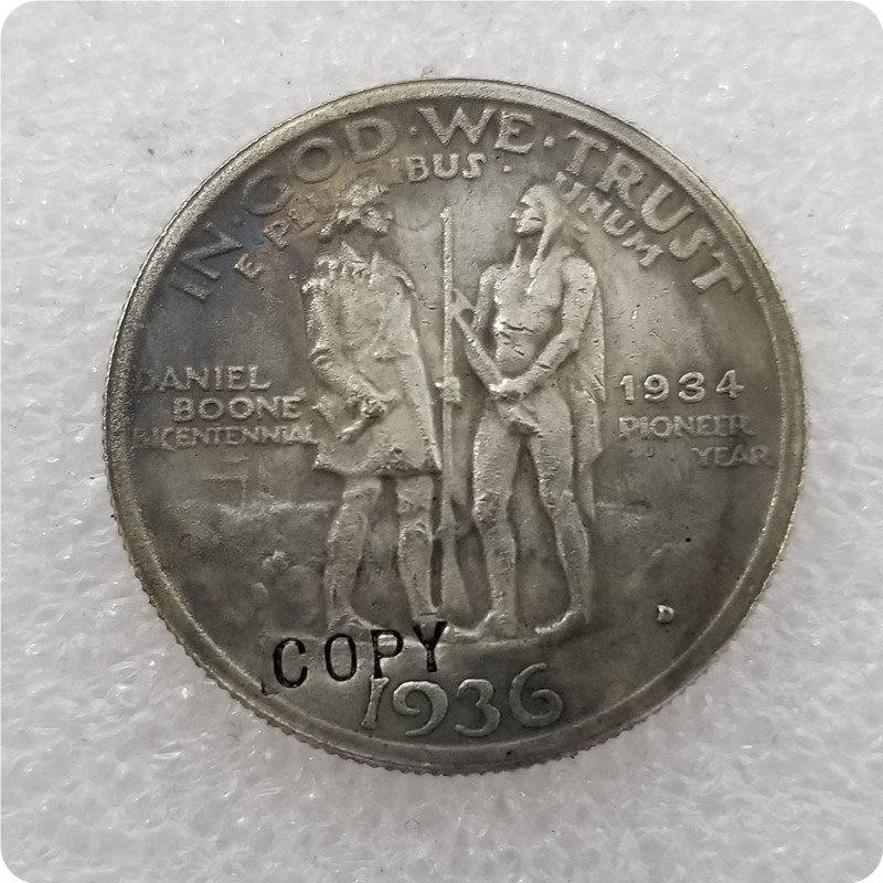 US 1936(1934)-D Daniel Boone Bicentennial Commemorative Half Dollar Copy Coins