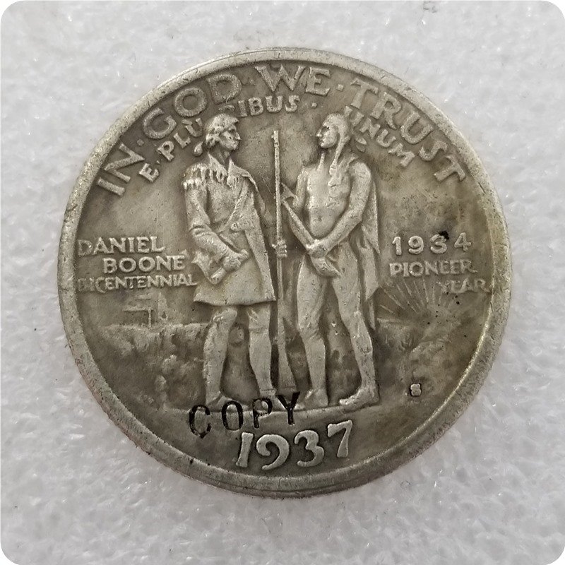 US 1937(1934)-S Daniel Boone Bicentennial Commemorative Half Dollar Copy Coins