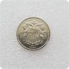 US 1869 Shield Nickel 5 Cents Copy Coins