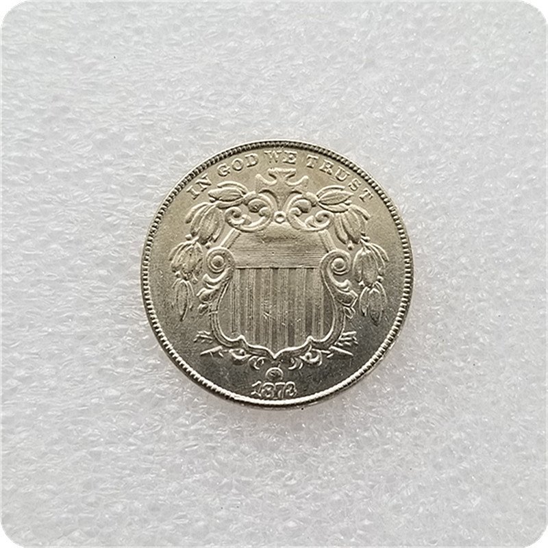 US 1873 Shield Nickel 5 Cents Copy Coins