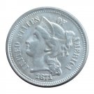 US 1871 Three Cent Nickel 3 Cents Copy Coins