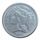 US 1873 Three Cent Nickel 3 Cents Copy Coins