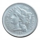 US 1874 Three Cent Nickel 3 Cents Copy Coins