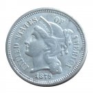 US 1879 Three Cent Nickel 3 Cents Copy Coins