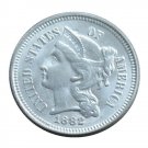 US 1882 Three Cent Nickel 3 Cents Copy Coins