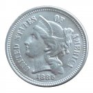 US 1885 Three Cent Nickel 3 Cents Copy Coins US 1885 Three Cent Nickel 3 Cents Copy Coins