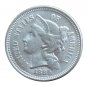 US 1885 Three Cent Nickel 3 Cents Copy Coins
