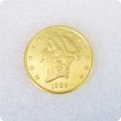 US 1889-CC Liberty Double Eagle $20 Twenty Dollars Copy Coins