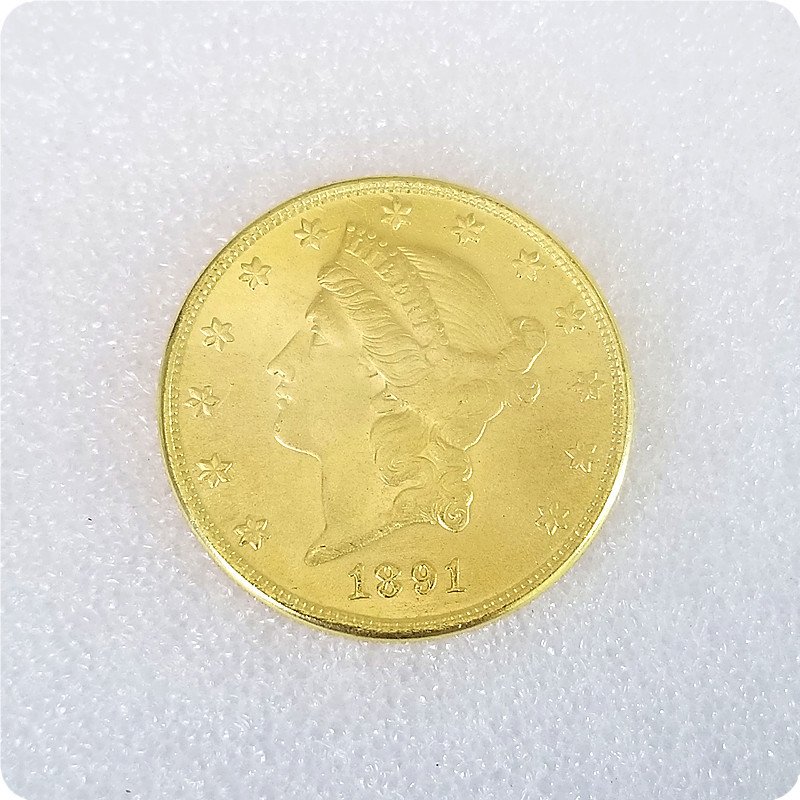 US 1891-CC Liberty Double Eagle $20 Twenty Dollars Copy Coins