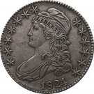1824 United States 50 Cents ½ Dollar Liberty Eagle Capped Bust Half Dollar Copy Coins 1824 United States 50 Cents ½ Dollar Liberty Eagle Capped Bust Half Dollar Copy Coins
