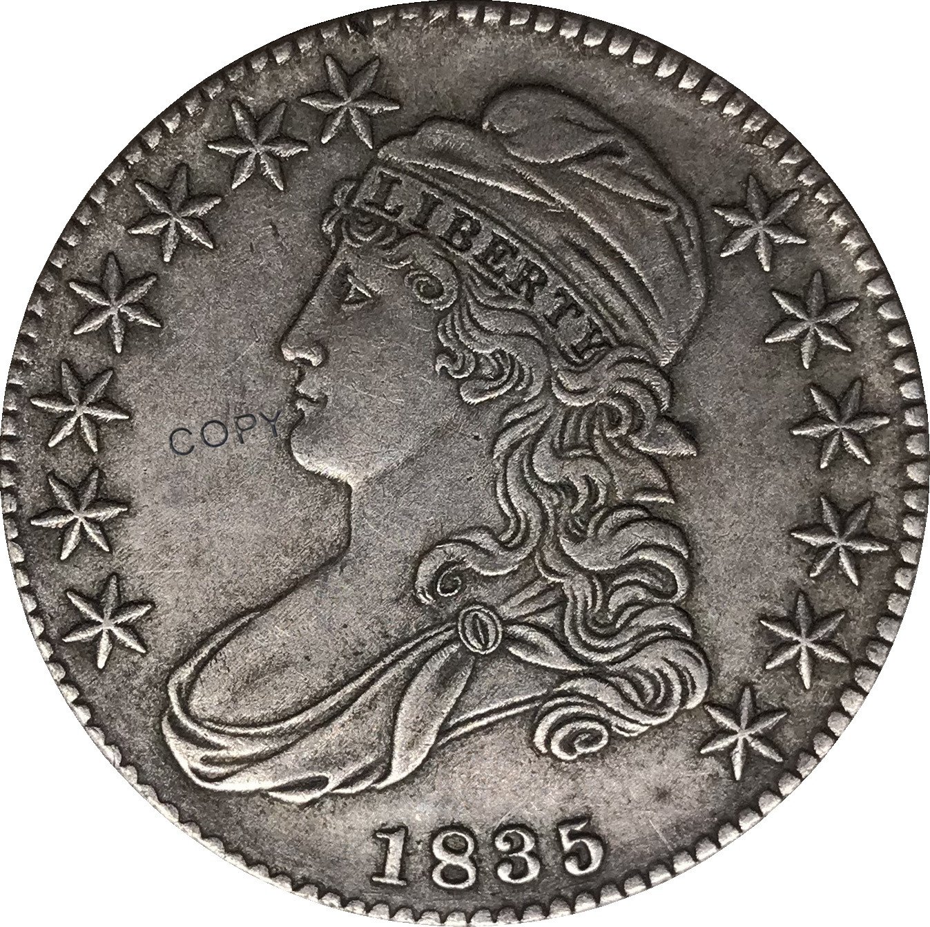 1835 United States 50 Cents ½ Dollar Liberty Eagle Capped Bust Half Dollar Copy Coins