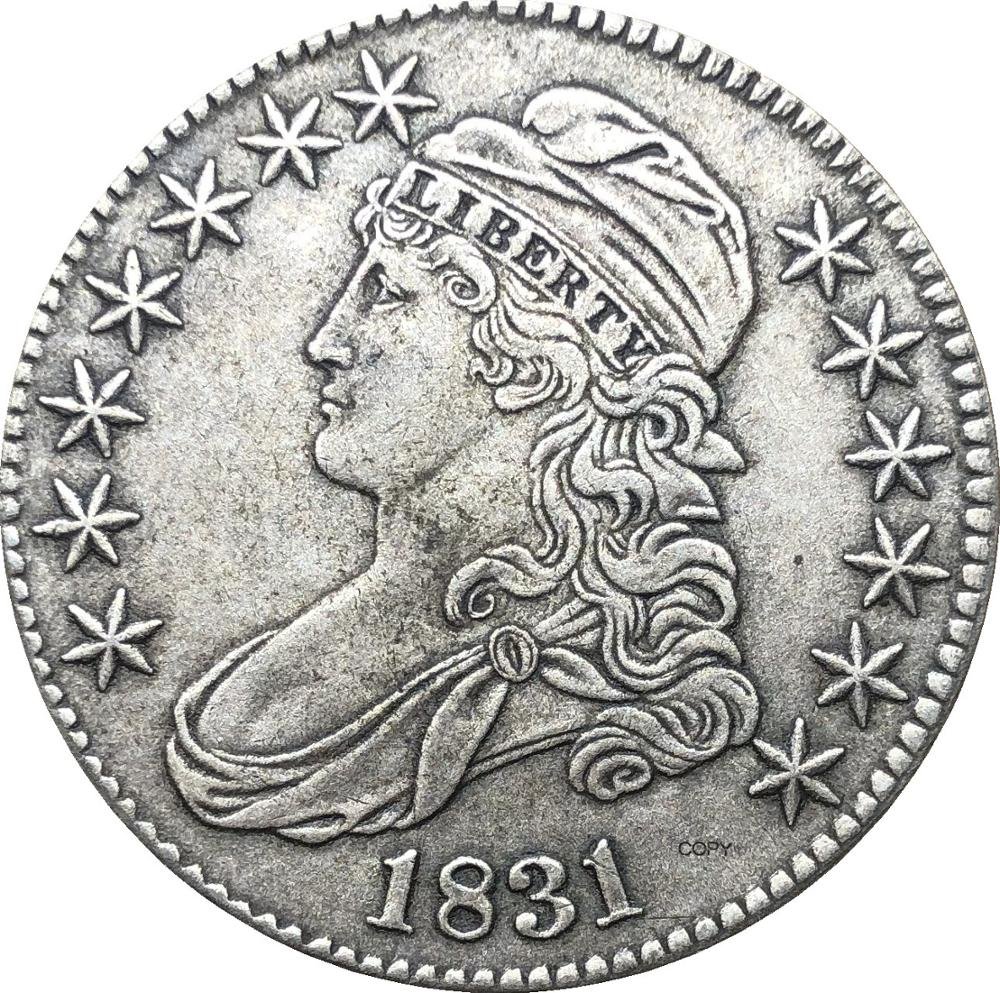 1831 United States 50 Cents ½ Dollar Liberty Eagle Capped Bust Half Dollar Copy Coins