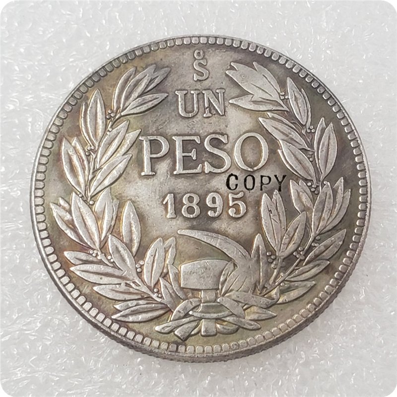 1895 Chile 1 Peso Copy Coin