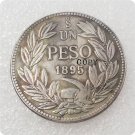 1895 Chile 1 Peso Copy Coin