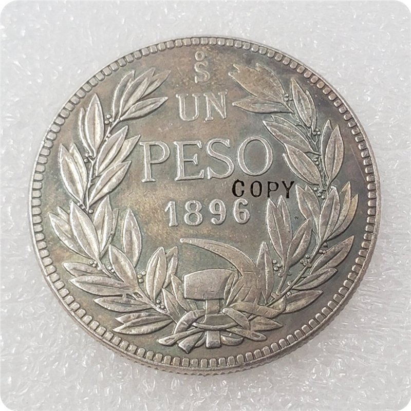 1896 Chile 1 Peso Copy Coin