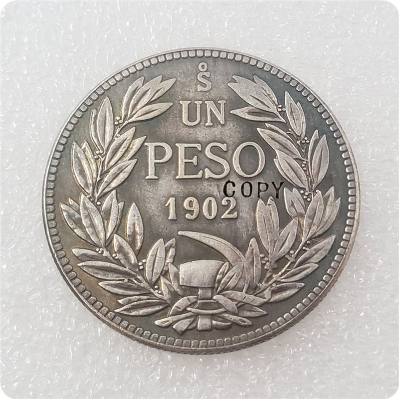 1902 Chile 1 Peso Copy Coin