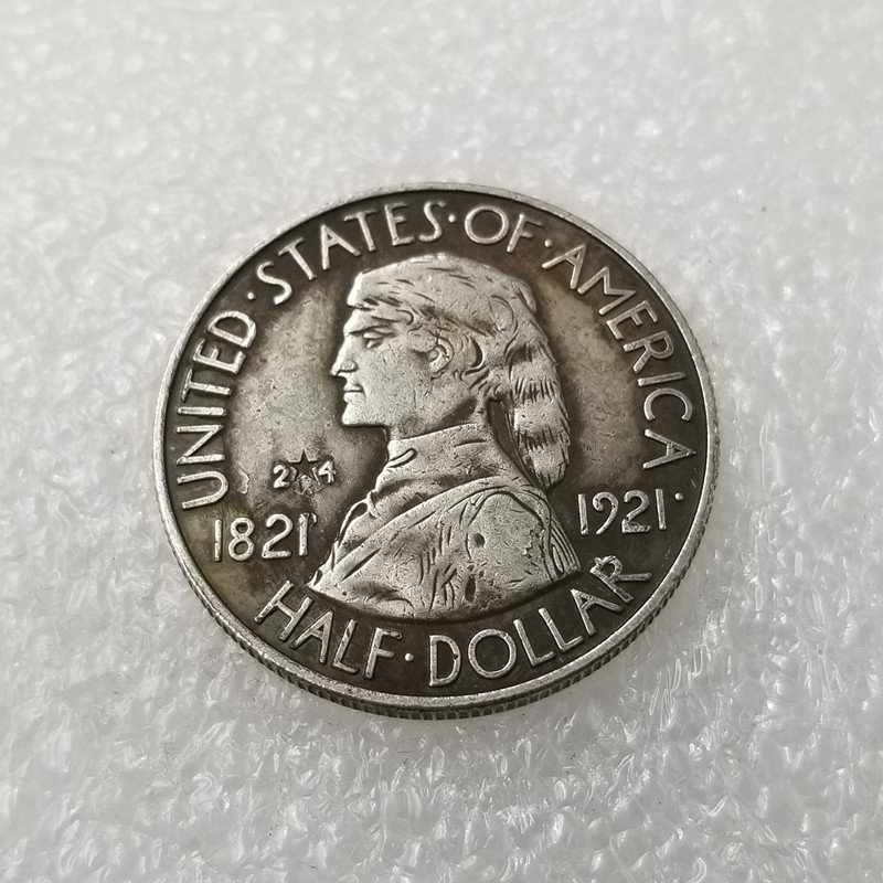 1921 2*4 Missouri Commemorative Half Dollar Silver Plated Copy Coin