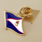 1Pcs Samoa Eastern Flag Waving Brooches Lapel Pins