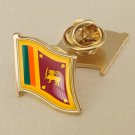 1Pcs Sri Lanka Flag Waving Brooches Lapel Pins