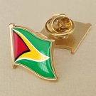 1Pcs Guyana Flag Waving Brooches Lapel Pins