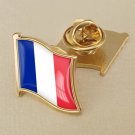 1Pcs France Flag Waving Brooches Lapel Pins