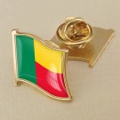 1Pcs Benin Flag Waving Brooches Lapel Pins
