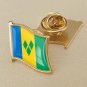 1Pcs Saint Vincent And The Grenadines Flag Waving Brooches Lapel Pins