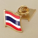 1Pcs Thailand Flag Waving Brooches Lapel Pins