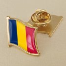 1Pcs Chad Flag Waving Brooches Lapel Pins
