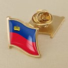 1Pcs Liechtenstein Flag Waving Brooches Lapel Pins