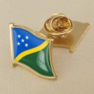1Pcs Solomon Islands Flag Waving Brooches Lapel Pins