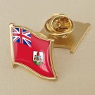 1Pcs Bermuda Flag Waving Brooches Lapel Pins