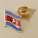1Pcs Swaziland Flag Waving Brooches Lapel Pins