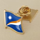 1Pcs Marshall Islands Flag Waving Brooches Lapel Pins