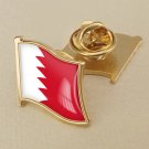 1Pcs Bahrain Flag Waving Brooches Lapel Pins