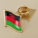 1Pcs Malawi Flag Waving Brooches Lapel Pins